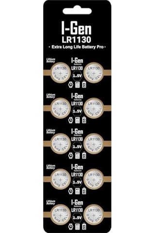 I-gen Batteries Lr1130 1.5v Alkalin Düğme Pil Ag10, L1131, 389 10'lu Paket