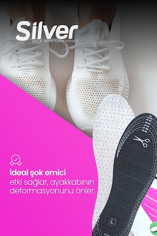 Silver Ayakkabı Koku Ve Ter Önleyici Tabanlık - Gözenekli Konfor Tabanı 35-45