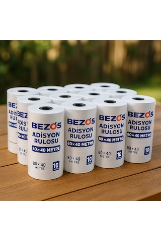 Storeşahin 80x40 Adisyon Rulosu Termal Rulo 10 Paket 100 Adet Shn0720