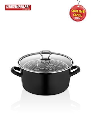 Kahramanlar Cips Chef 22 Cm Emaye Kızartma Tenceresi