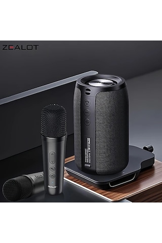 Xuweiwei Zealot S32 5w Kablosuz Hoparlör Black Kompakt Tasarım Çift Mikrofon Berrak Ses Güçlü Bass Tws Çift Eşleme 1800mah Pil 12 Saat Çalma