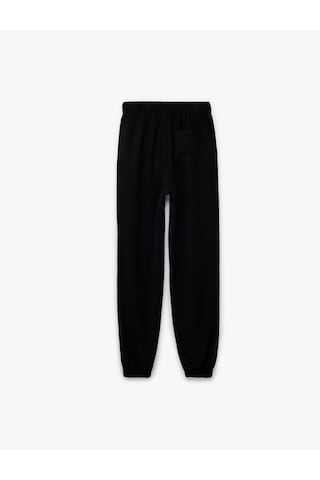 Koton Beli Bağcıklı Viskon Karışımlı Jogger Pantolon Siyah 6skb40120tw