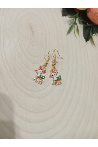 Yılbaşı Özel Küpe Beyaz