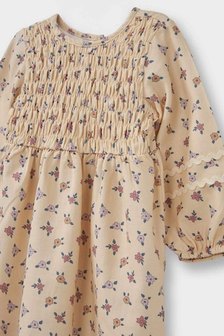 Defacto Kız Bebek Çiçekli Twill Elbise G3513a525auer120 Ekru-er120
