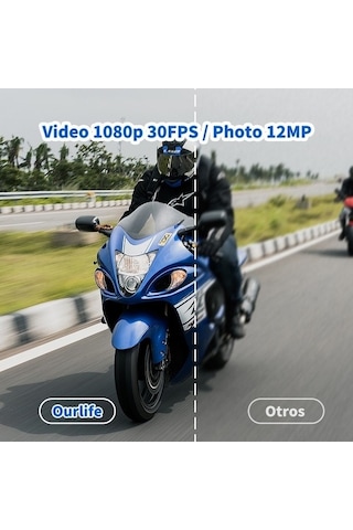 Ulzyvf 12mp Su Geçirmez Spor Kamera 30m 1080p Hd Geniş Açı Aksiyon Kamera Siyah Siyah