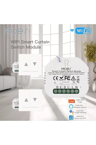 Tuya Destekli Akıllı Wifi +Rf Panjur Kepek Anahtarı