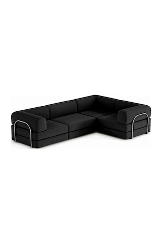 Neko Xl Modern Köşe Koltuk - 6 Kişilik, 300x200 Cm, Köşe Koltuk Takımı, Koltuk Takımı, Köşe Siyah