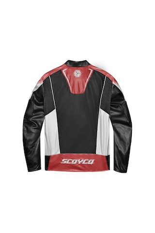 Scoyco Jk187 Deri Motosiklet Montu 65617 Kırmızı Siyah