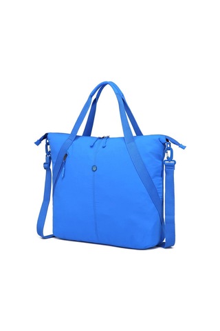 Smart Bags Mikro Poly Kumaş Büyük Boy Kadın Omuz Çantası 3335 Mavi