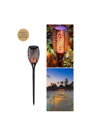 Güneş Enerjili Solar Bahçe Aydınlatması Alev Efektli Meşale Stil Solar 1 Adet