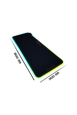 Voll Arena Kalın Rgb Siyah 800 X 300 Mm Gaming Oyuncu Gamer Mousepad - Parlak 13 Mod