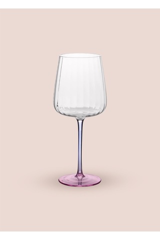 The Mia Şarap Kadehi Mavi Pembe 600 Ml Çok Renkli