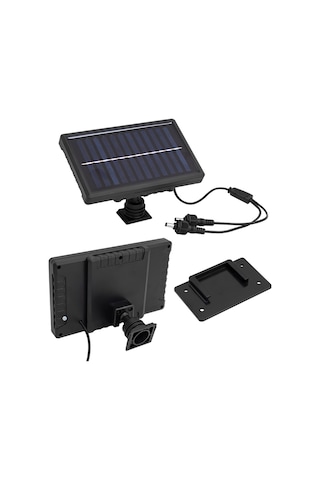 Ayt Powermaster Kumandalı Solar Güneş Enerjili Panelli 2 Power Ledli Çiftli Projektör Lambası Bahçe Çardak Aydınlatması Beyaz