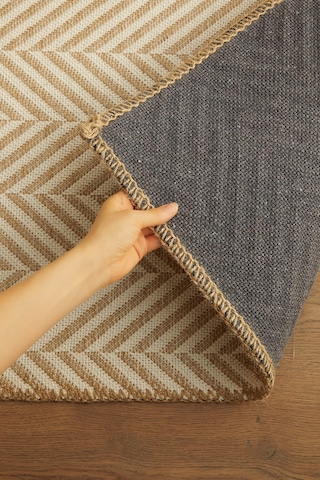 Ocean Home Textile Ekru Renk Balıksırtı Jüt Paspas 50 x 70 CM