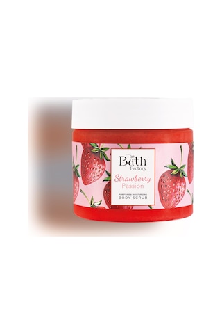 The Bath Factory Çilekli Vücut Peelingi + Çilekli Duş Jeli + Çilekli Köpük Sabun