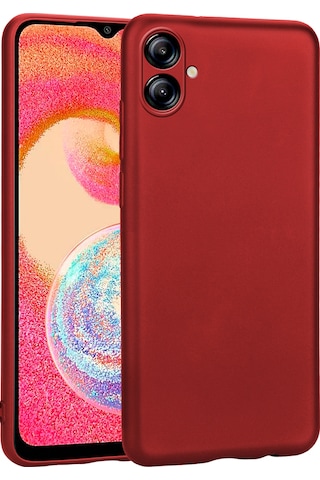 Galaxy A04e Kılıf Zore Premier Silikon Kapak Kırmızı