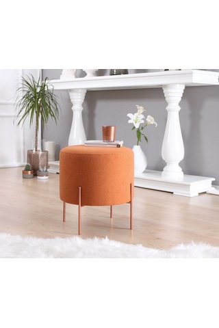 Lorencehome Copper Puf - Turuncu / Lorencehome