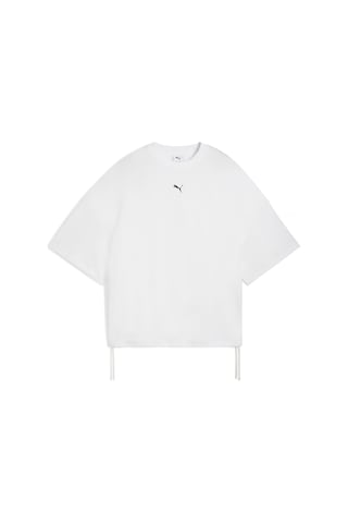 Puma Dare To Oversized Ruched Tee Kadın Yetişkin T-shirt Beyaz
