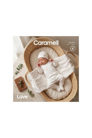 Altıntaş Baby Caramell Özel Kutusunda Love Bunny Tulumlu 4'lü Set Zk2525 Ekru Ekru