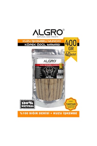 Algro Kuzu İşkembeli Munchy Stick Çiğnemelik Yenilebilir 400 G