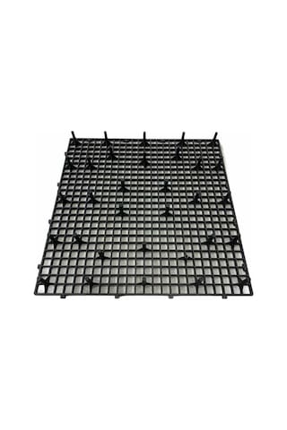2 M2 8 Adet 50x50 Plastik Güvercin Kümes Taban Izgarası Siyah
