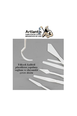 Plastik Spatül 5 Li Set Resim Ve Heykel Plastik Spatula Esnek Pla