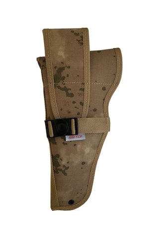 Kapaklı Jandarma Silah Kılıfı 9 Mm Bej - Siyah