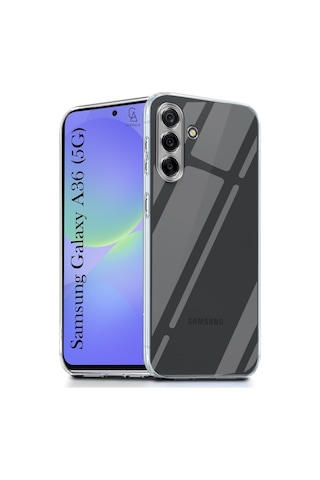 Samsung Galaxy A36 Uyumlu Kılıf Esnek Silikon Telefon Kılıfı Ve Temperli Cam Ekran Koruyucu Şeffaf