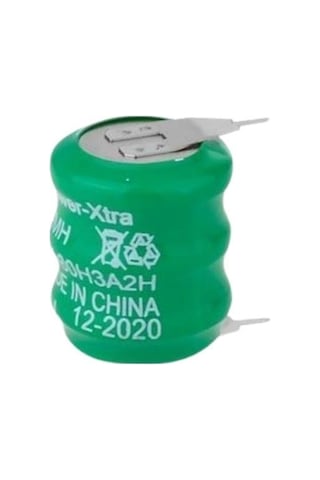 Power-xtra 3s1p - 3.6v 80 Mah Ni-mh Şarjlı Buton Pil - 2 Pinli