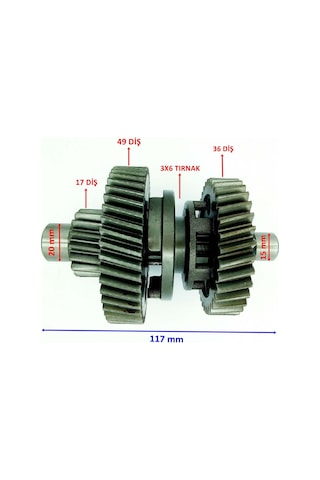 CAZADOR KUBA ELAND ATV HUSKY ŞANZUMAN DİŞLİSİ KOMPLE 36*49*17