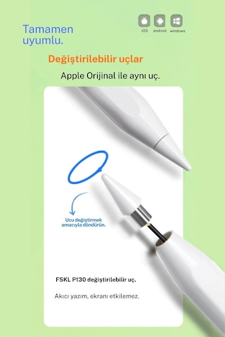 Samsung Galaxy Tablet Kalemi Aktif Kapasitif Stylus Pen Tab S10 S9 S8 S7 S6 Lite A9 A8 Uyumlu Siyah