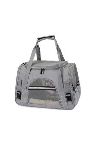 Qingmipy Taşınabilir Nefes Alabilir Evcil Hayvan Çantası - Pembe Küçük Boy 44x28x25 Yumuşak Yastıklı