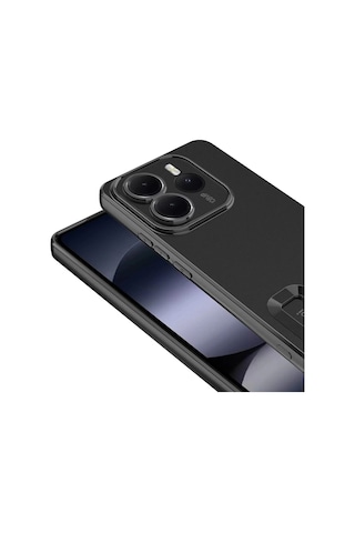 Xiaomi Redmi Note 14 5g Kılıf + 9h Ekran Koruyucu Set Kamera Lens Korumalı Şeffaf Parlak Kenar Logo Çok Renkli