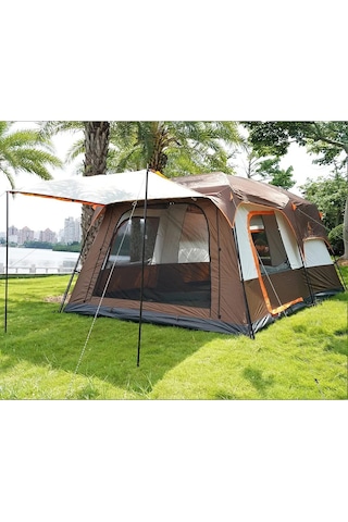 Efsane Kamp-aile Boyu Büyük Kamp Çadırı 2 Oda 1 Salon Kahverengi
