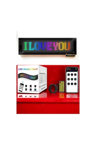 Led Matrix Panel Dijital Ekran Kumandalı Pixsel Görünümlü Çok Renkli