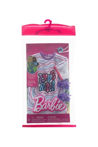 Barbie'nin Kıyafet Koleksiyonu Beyaz T-shirt Gwd96-hrh38
