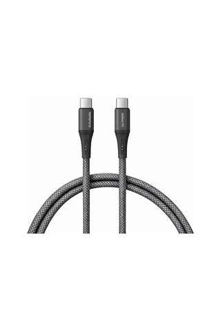 Lexroo Type C-c, 2metre Örgülü 60watt Pd Hızlı Şarj Kablosu, Wahoo 1ad X 2metre Füme Standart