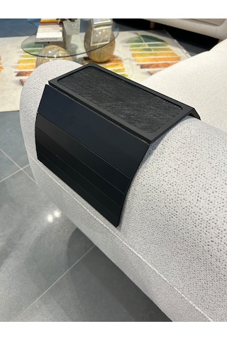 Arkitektx Kolçak Tepsisi Mdf 8 Mm Kaymaz Orta Alan Bardaklık Ve Telefon Standı 50x27.8 Koltuk Üstü Siyah