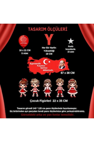 Yaşasın 23 Nisan Pano Süsü