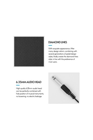 Xindoker Müzik Aleti Sürekli Pedalı - 6.35mm Bağlantı, Sessiz Tasarım, Anti Kayma Dizaynı, Abs Malzeme - Elektronik Davul, Piyano Ve Klavyeler İçin