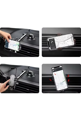 Blue Spectrum H-xp331 Ekstra Güçlü Vantuzlu Araç İçi Telefon Tutucu Siyah