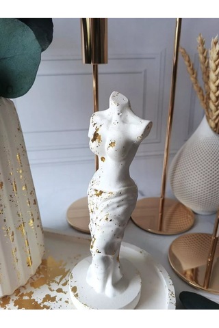 Cre Art Kuru Çiçek Vazosu Dekoratif İç Mekan Seti 160467159 Altın Rengi