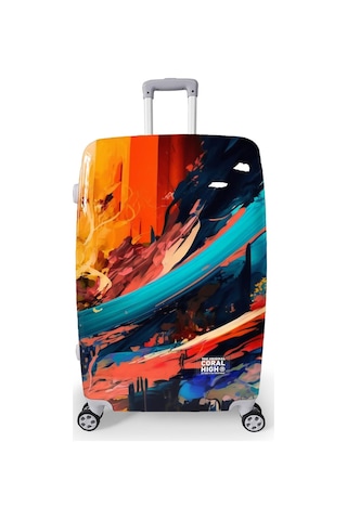 Coral High Renkli Desenli Pc Büyük Boy Valiz 70cm 16818 Çok Renkli