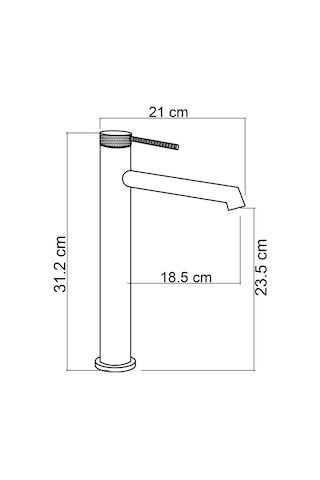 Fj-1027 Mat Füme Yüksek Lavabo Bataryası