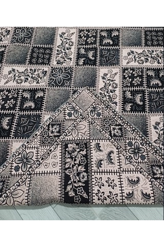 Savan Dokuma Halı Örtüsü 6m² 200 300 Kale Siyah&pudra Siyah - Pudra