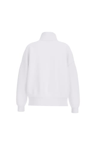Guess Kadın Yarım Fermuarlı Dik Yaka Sweatshirt - Beyaz Beyaz