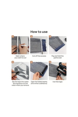 Kendinden Yapışkanlı Pantolon Kıvırma Şeridi Karışık