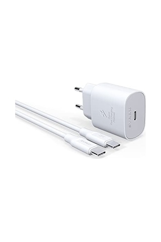 Syrox Pd25t Q3.0 Pd 25w Type-c To Type-c Hızlı Şarj Aleti Set Beyaz