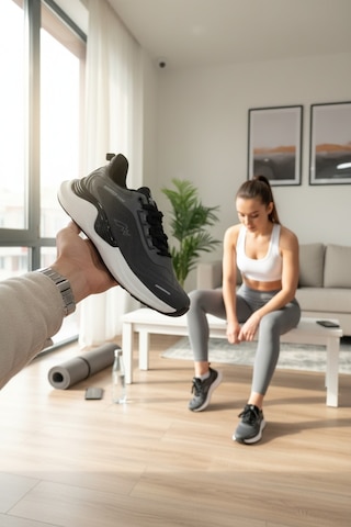 Enoch Yeni Nesil Ergonomik Tabanlı Ve Nefes Alabilir Fileli Erkek Spor Ayakkabı Füme - Beyaz