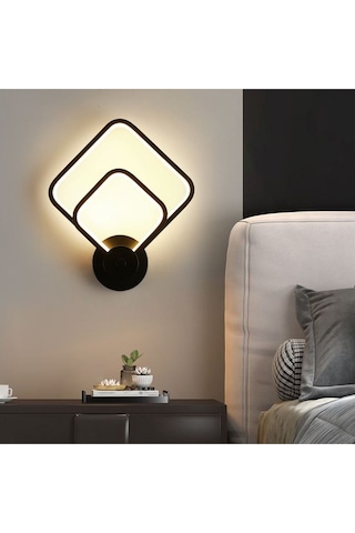 İç İçe Kare Plafonyer Beyaz Işık Ultra Power Avize Aplik Avizej